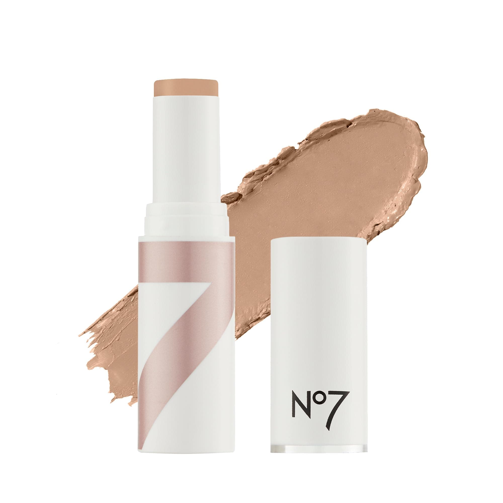 No7 Stay Perfect Stick Foundation - Medium Coverage Long Wear Cream Foundation for All Skin Types - Contains Squalene for Hydrating Foundation Makeup - Deeply Beige, (10g)