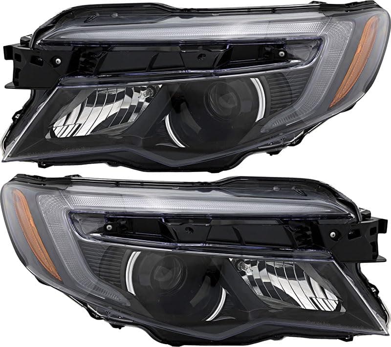 Compatible with Honda Pilot 2016-2018/Ridgeline 2017 2018 2019 2020 LX Headlights Lamps Set Halogen Driver and Passenger Side