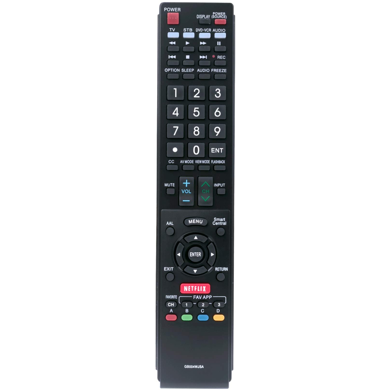 RRMC GB004WJSA Smart TV Remote Control Fit for Sharp Aquos TV LC52C6400U LC-52C6400U LC52LE640 LC-52LE640 LC52LE640U LC-52LE640U LC60C6400U LC-60C6400U LC-60C6500U LC60C6500U LC70LE750U LC-80C6500