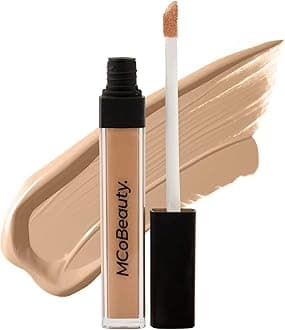 Brighten & Perfect Cream Concealer, 6 Medium Natural Buff, Brightening Coverage for Flawless Complexion, Vegan, Cruelty Free Cosmetics