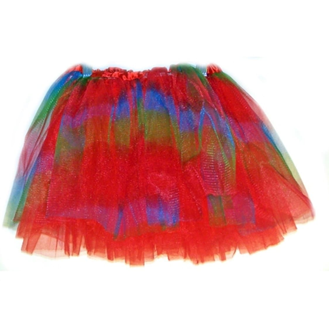 Girls Ballet Tutu Red Rainbow