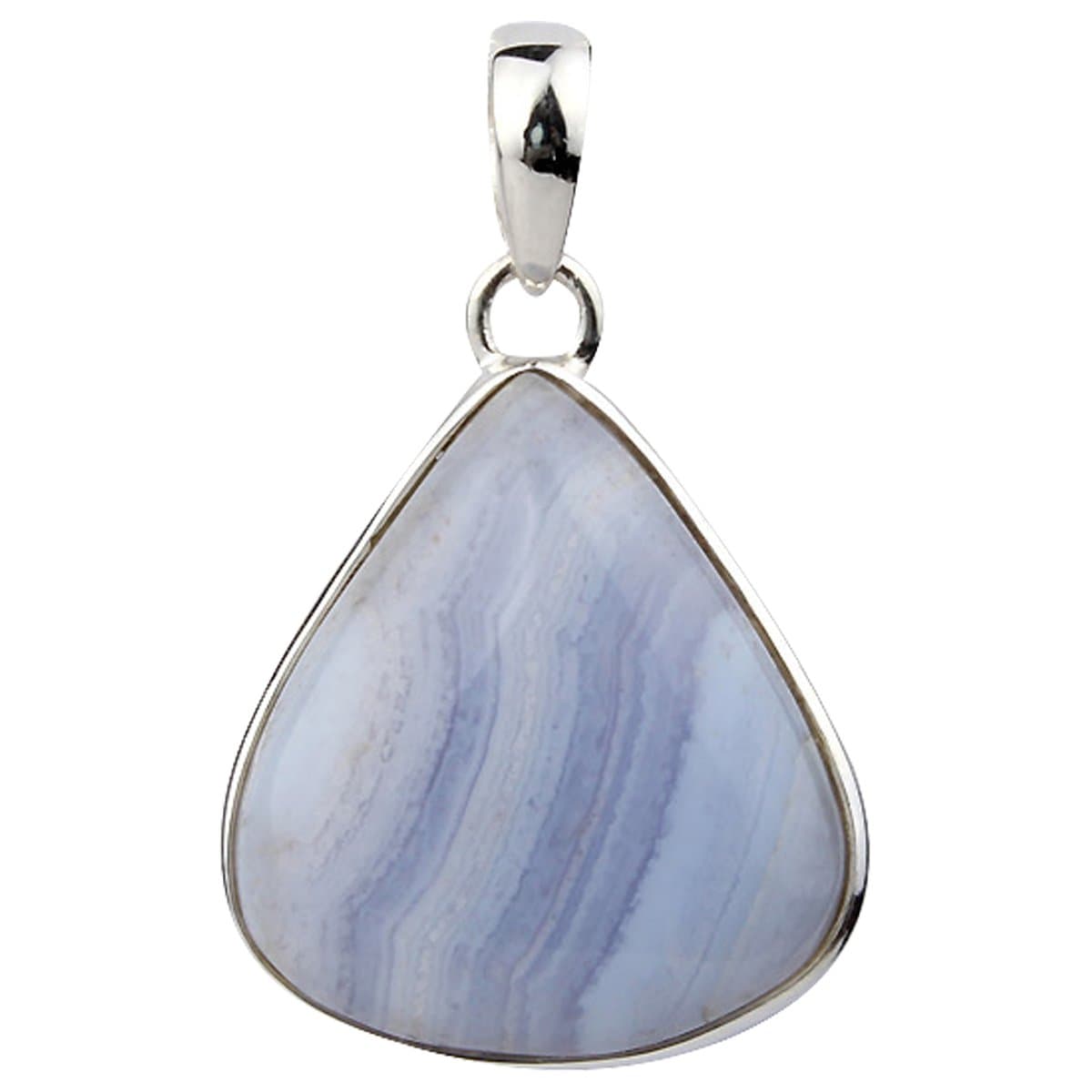 NecklacesAreUS Blue Lace Agate Pendant