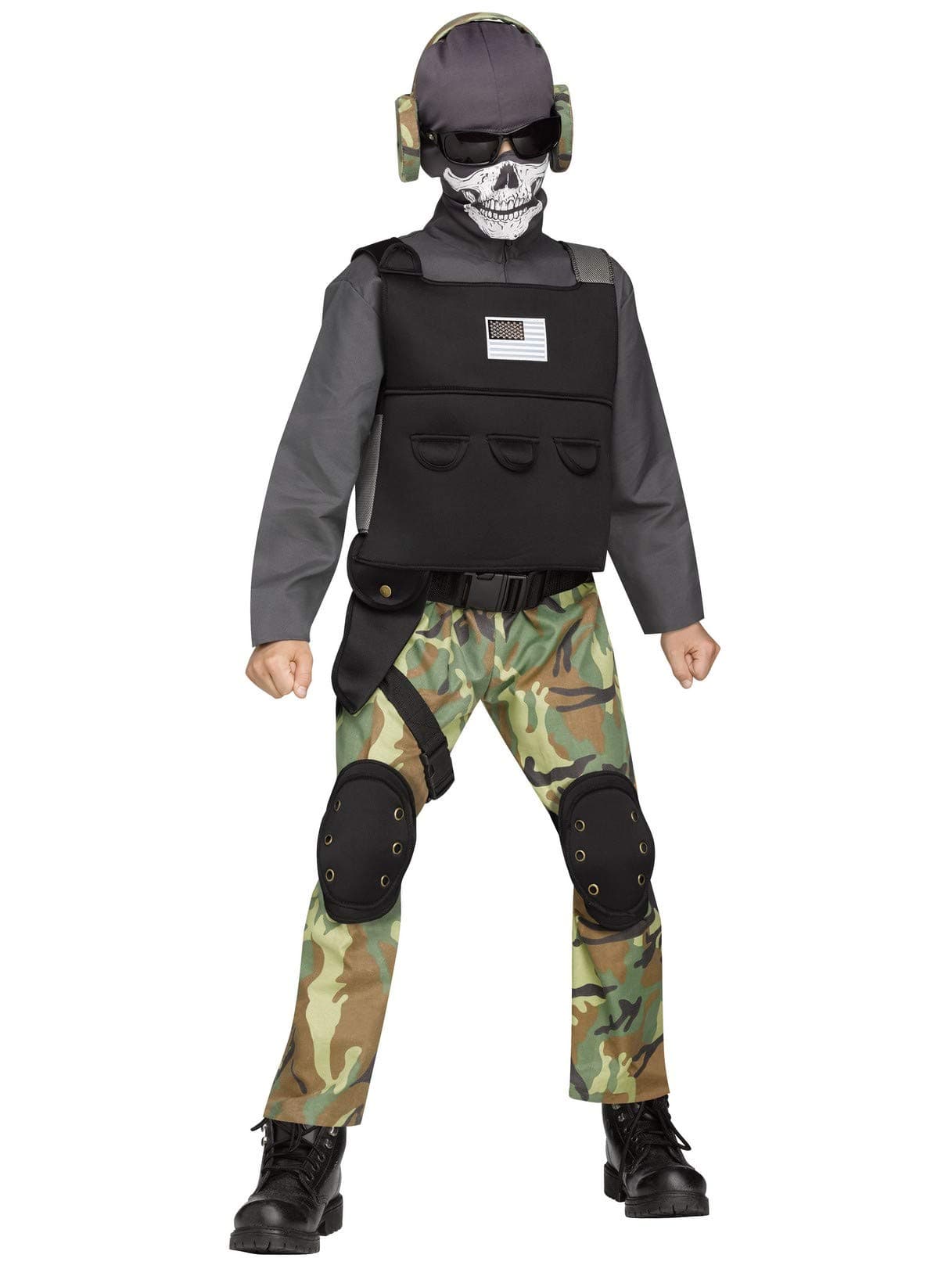 Skull Soldier Kids Costume