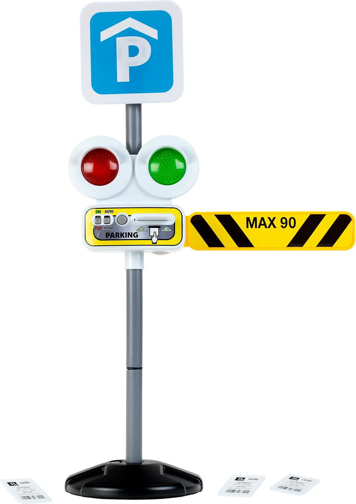 Theo Klein 2960 Parking Barrier I Automatic or Manually Adjustable Traffic Light Phases I Movable Barrier I Automatic Switch-Off I Toys for Children Aged 3 and Over