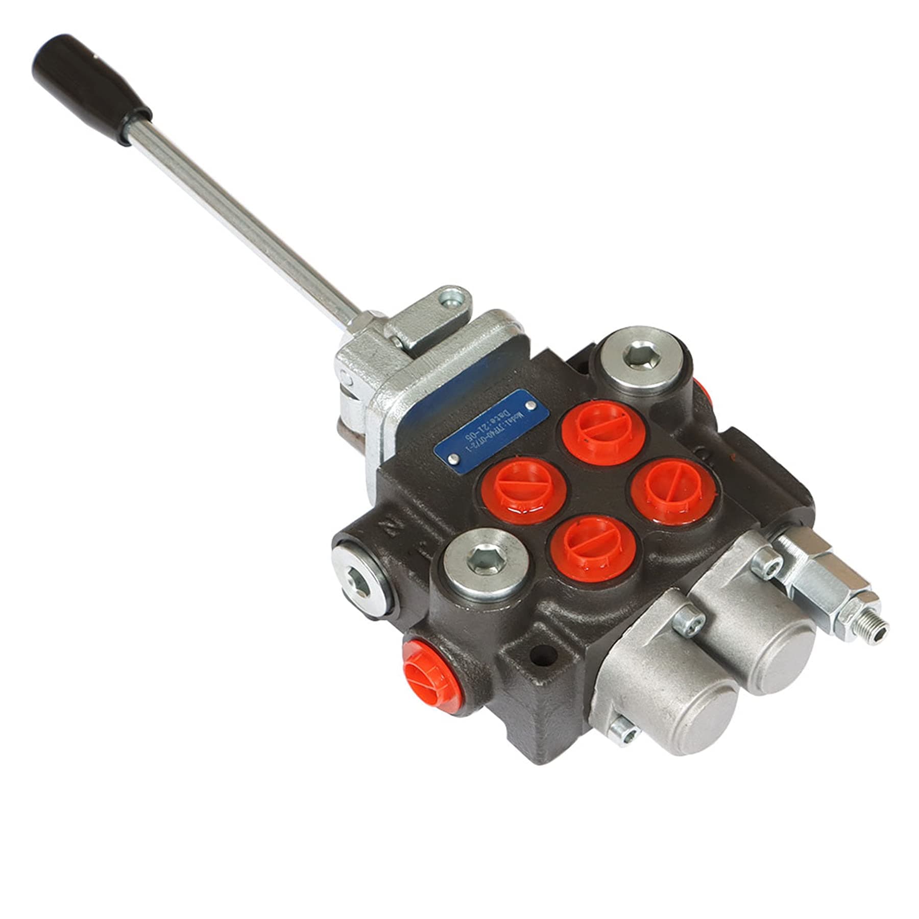 Marddpair 2S-11GPM Cast Iron Hydraulic Directional Control Valve, Double Acting, Spring Return, Adjustable Relief, 3600PSI, 11GPM, BSPP, 5 Ports, Tractors, Loaders, Tanks