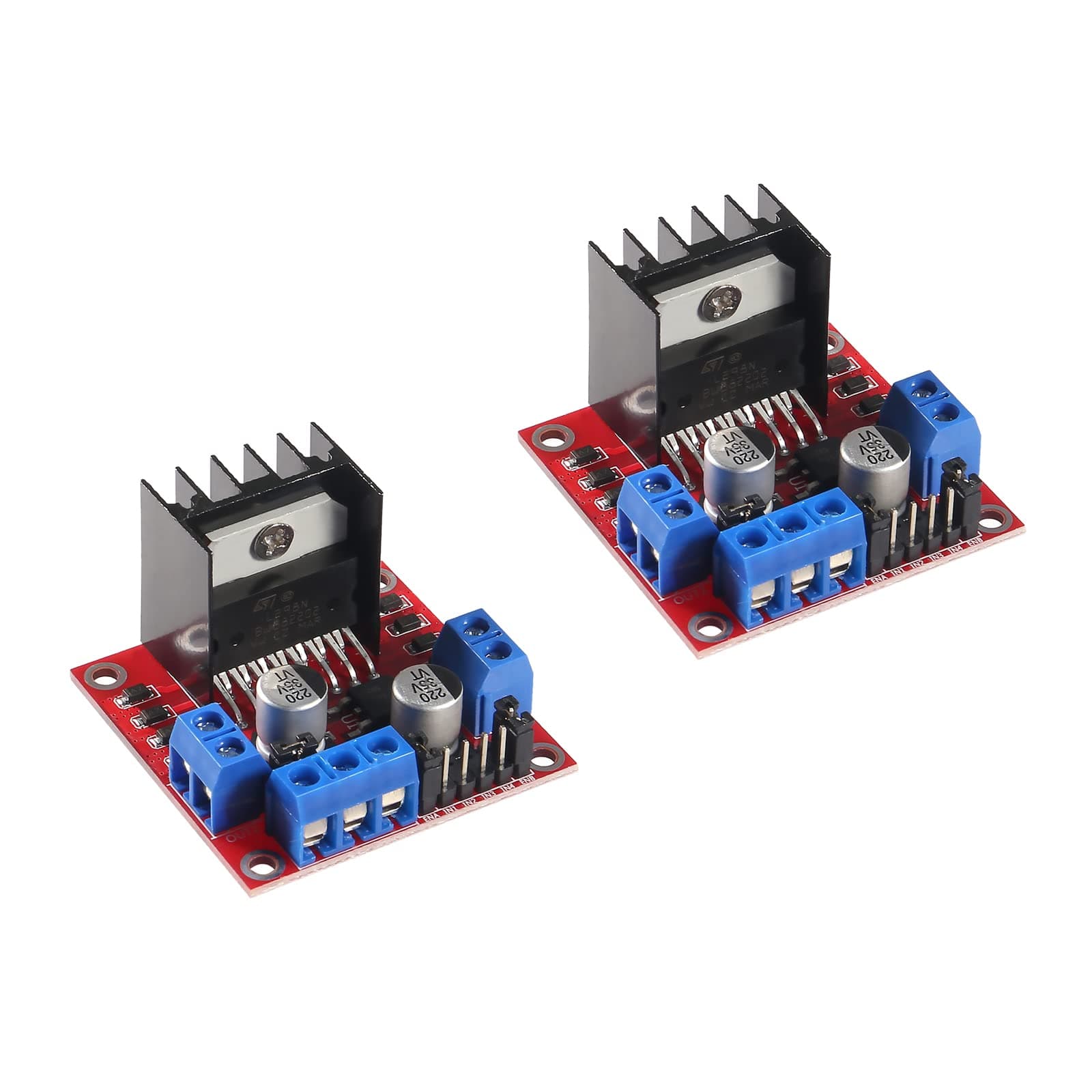 2pcs L298N Motor Drive Controller Board DC Dual H-Bridge Robot Stepper Motor Control and Drives Module