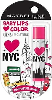 Maybelline Baby Lips Alia Loves New York, Manhattan Mauve, 4g