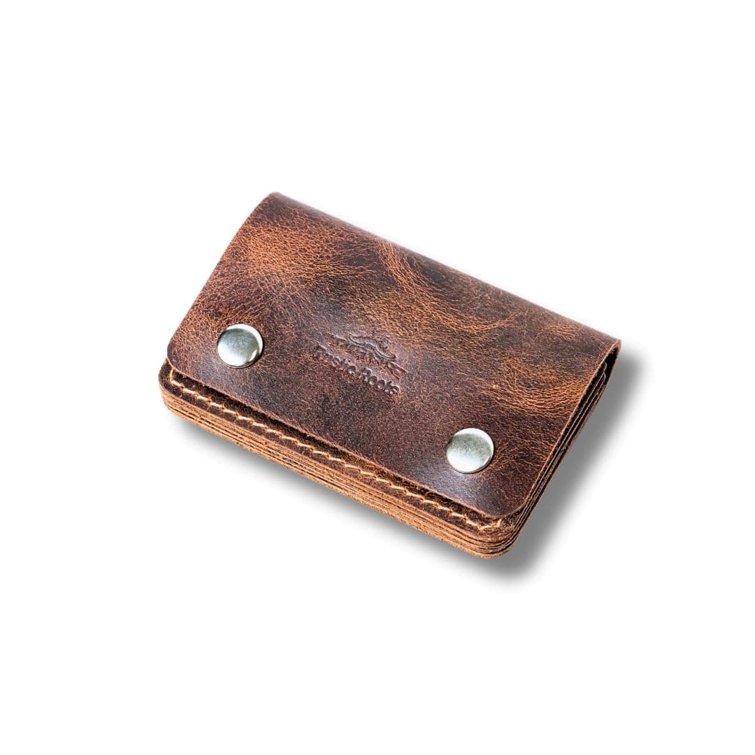 Rustic RootsGrain Leather Wallet Slim and Compact Design for Credit/Debit/Business Card Holder Wallet for Men and Women (Dark Brown)