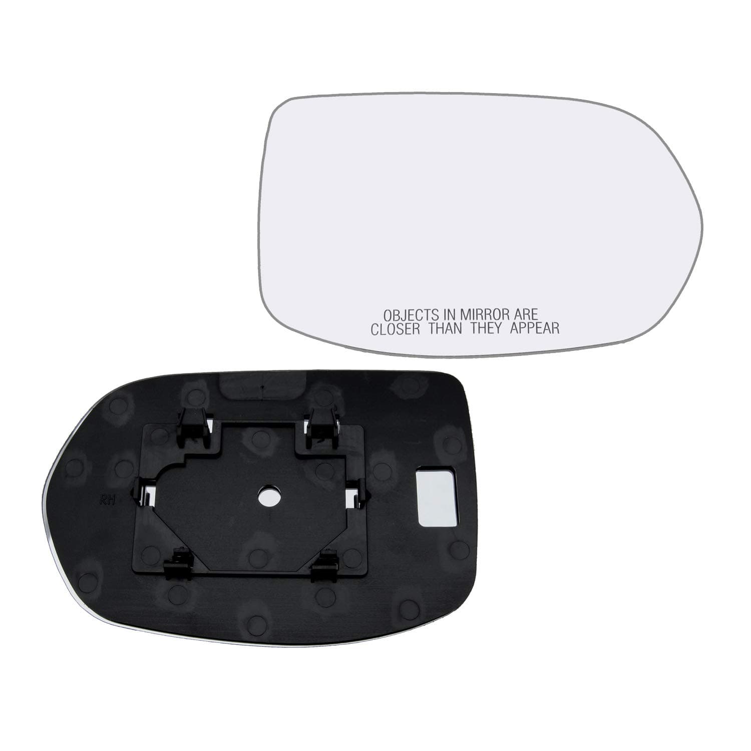 Rugged TUFF Passenger Side Mirror Glass Assembly With Plastic Backing Plate (Non-Heated) Compatible with 2012-2016 Honda CRV, 2016-2020 HRV