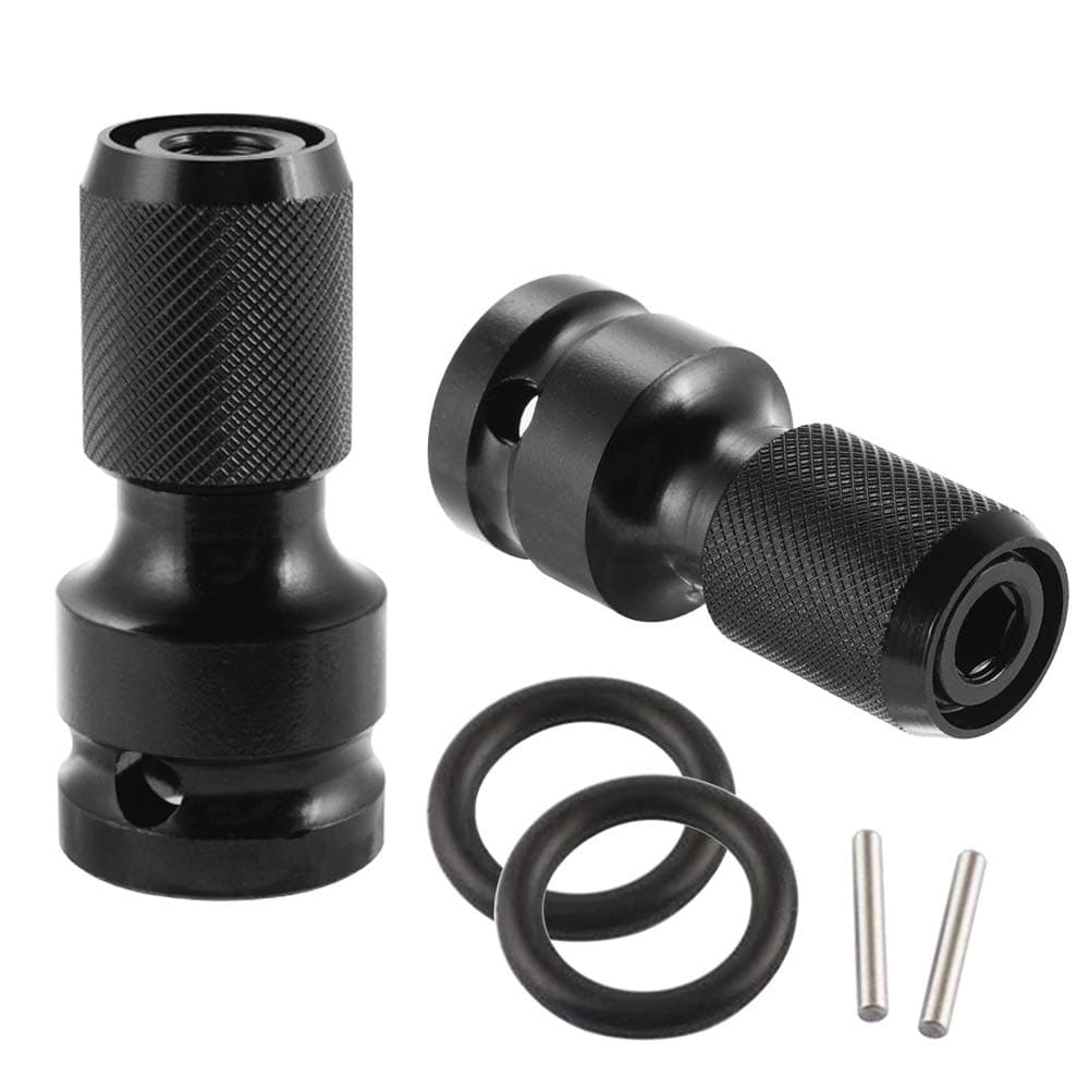 Wolfride 2Pcs Square Drive Hex Female Socket Adapter Impact Wrench Hex Adapter Screwdriver Socket Adapter