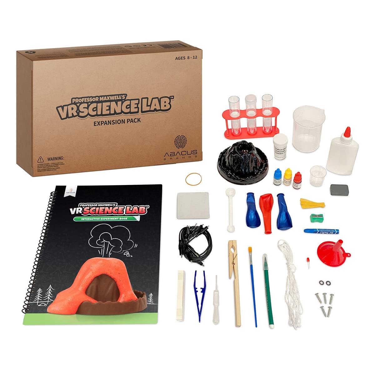 Professor Maxwell'sVR Science Lab - Virtual Reality Kids Science Kit, Book and Interactive Learning Activity Set (Materials & Book Only - Goggles Sold Separately)