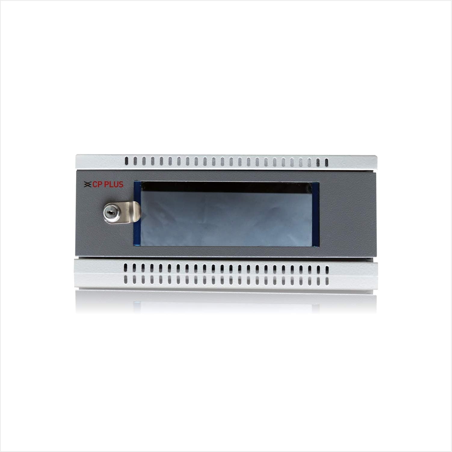 2U Wall Mount DVR/NVR Rack Cabinet Box with Lock, Grey Steel, Compatible with DVR, NVR, Server