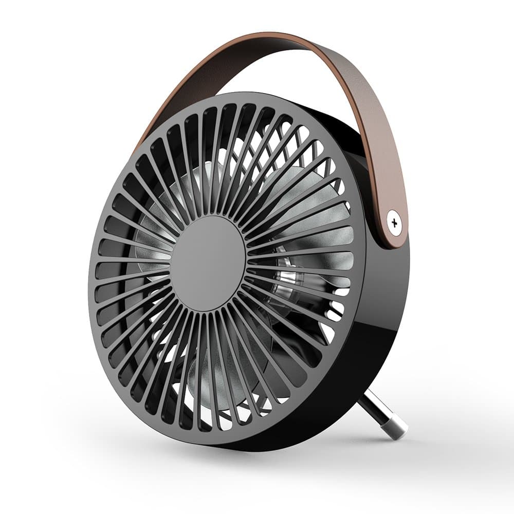 Elekin Mini USB Fan, Mini Desk Fan, Small Personal USB Fan Table Fan Quiet Wind Portable Fan Powerful-For Home Office or Outdoor Travel (Black)