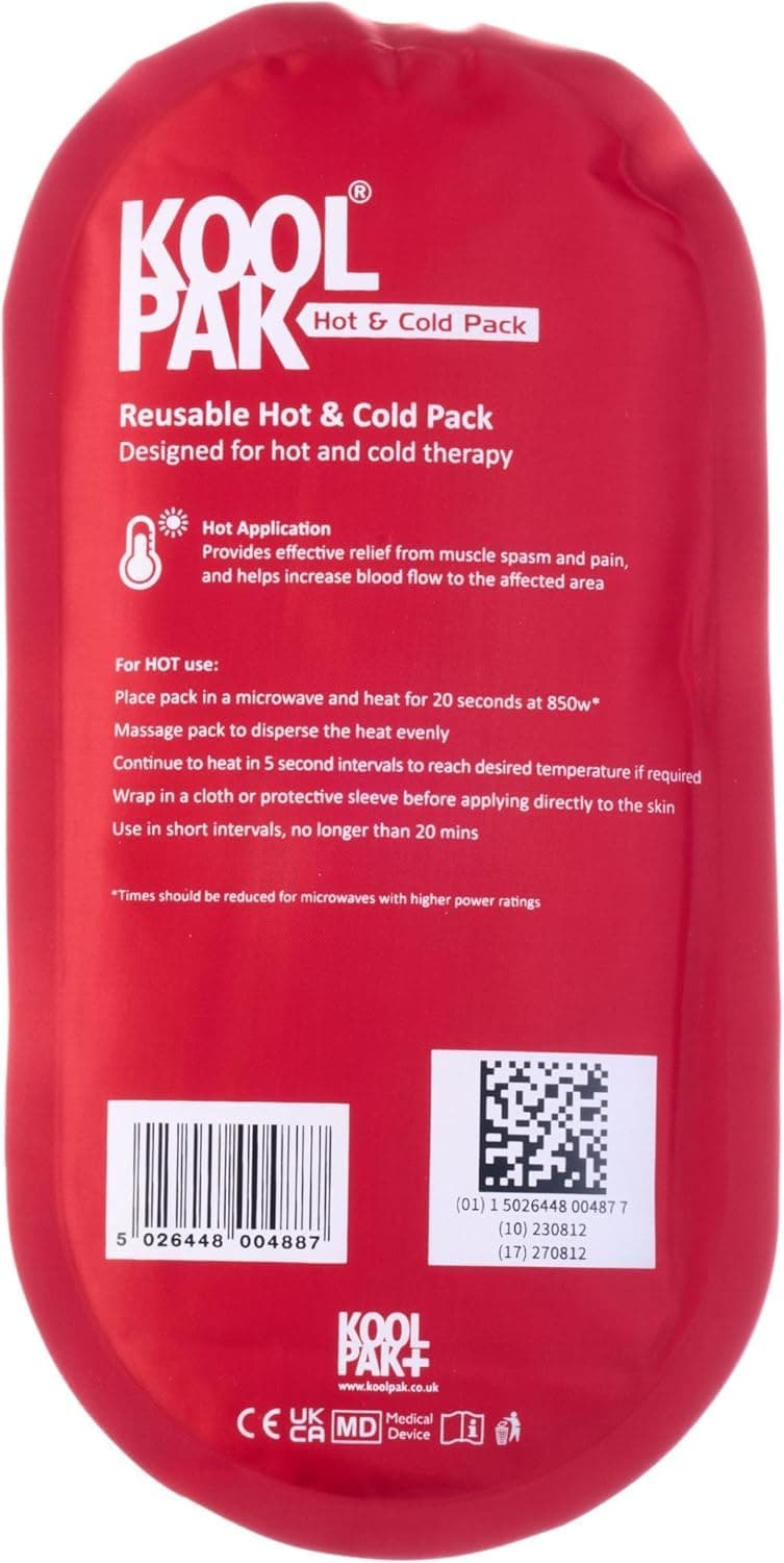 Koolpak Luxury Hot & Cold Reusable Pack Oval - 12.5 x 25.5cm