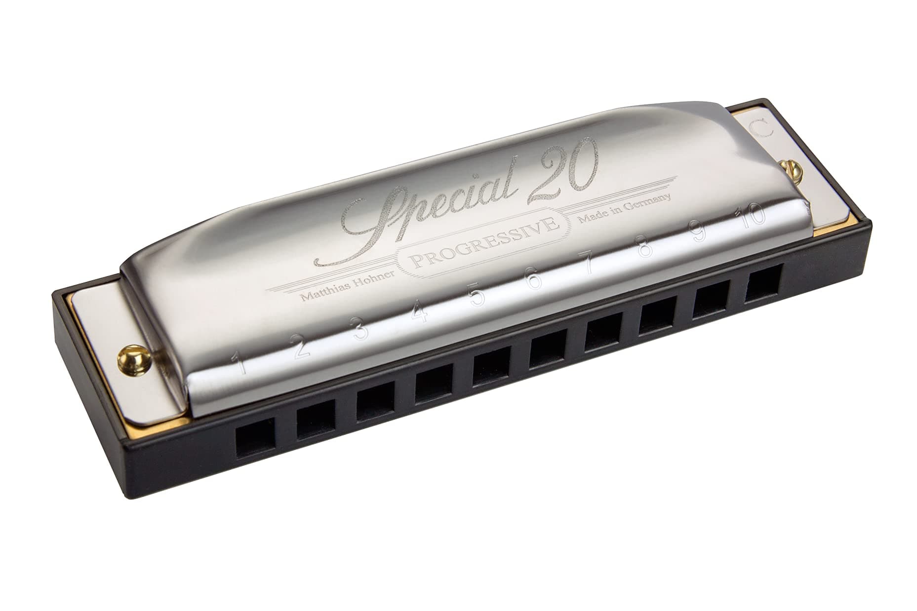 Special 20 Diatonic Harmonica, C-major - Professional, Responsive Reeds, Injection Molded Plastic Comb with Projecting Mouthpiece