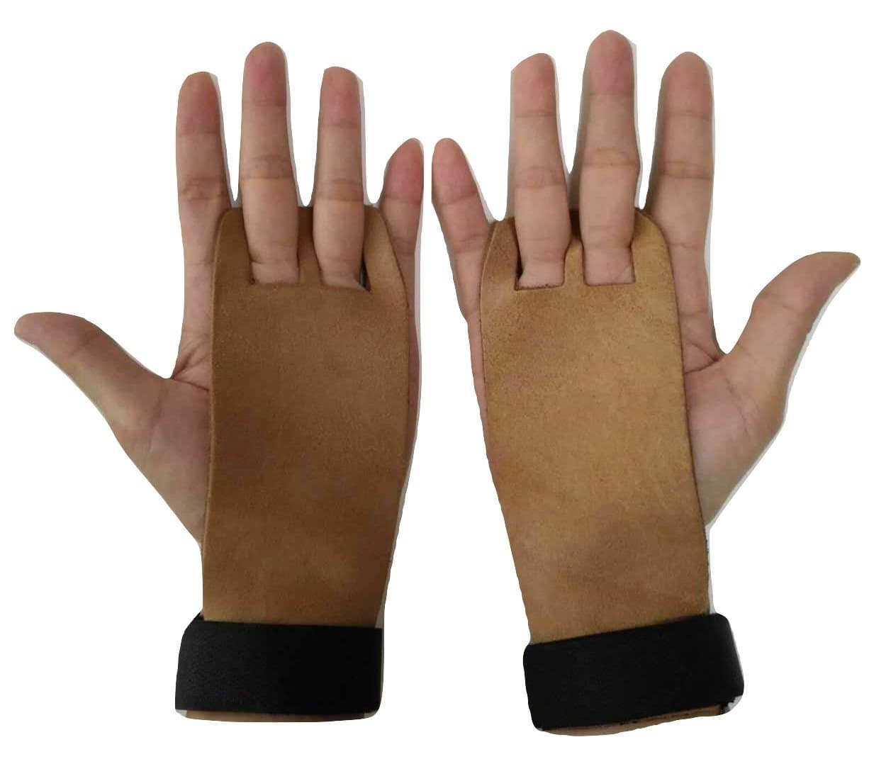 2 hole hand grips for Gymnastics, Cross Training, pullups, weight lifting, chin ups, training, exercise, kettlebell, more. Protect your palms from rips! (Small 3.94 Inch)