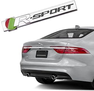 R-Dynamic Sports 3D Badge,Car Body Trunk Fender Front Grille R-Sport R S Emblem Logo Sticker,Special Vechicle Symbol Compatible with Jagvar Accessories(R-Sports Chrome)