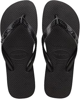 Havaianas Men's Top Flip Flop,Black,39 Br/7-8 M Us