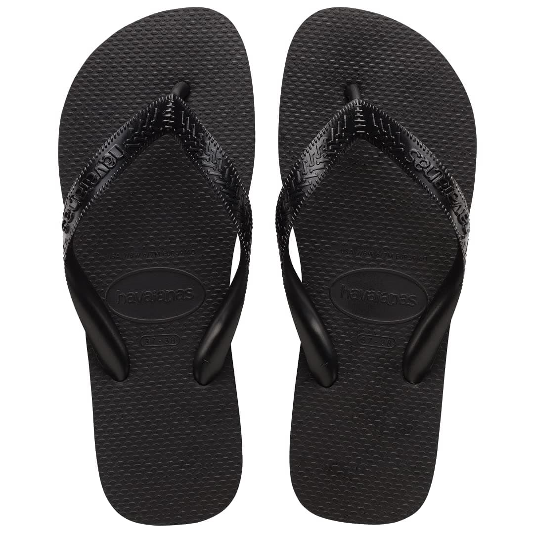 Havaianas Men's Top Flip Flop,Black,39 Br/7-8 M Us