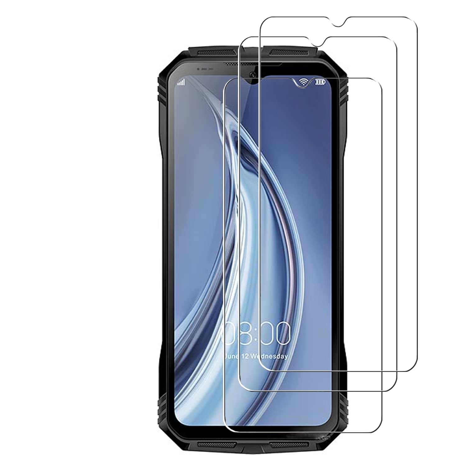 [3 Pack] ZMONE Tempered Glass for Doogee S100 Pro Screen Protector,9H Hardness High Definition Clear Scratch Resistant Bubble Free Anti-Fingerprints for Doogee S100 Pro