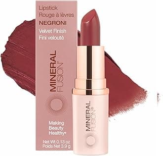 Lipstick, Vivid & Smudge-Free Lip Color with Avocado Oil, Cocoa Seed Butter & More, Long-Lasting Vegan Lipstick, FD&C Dye-Free, Cruelty-Free, Paraben-Free, Gluten Free, Negroni