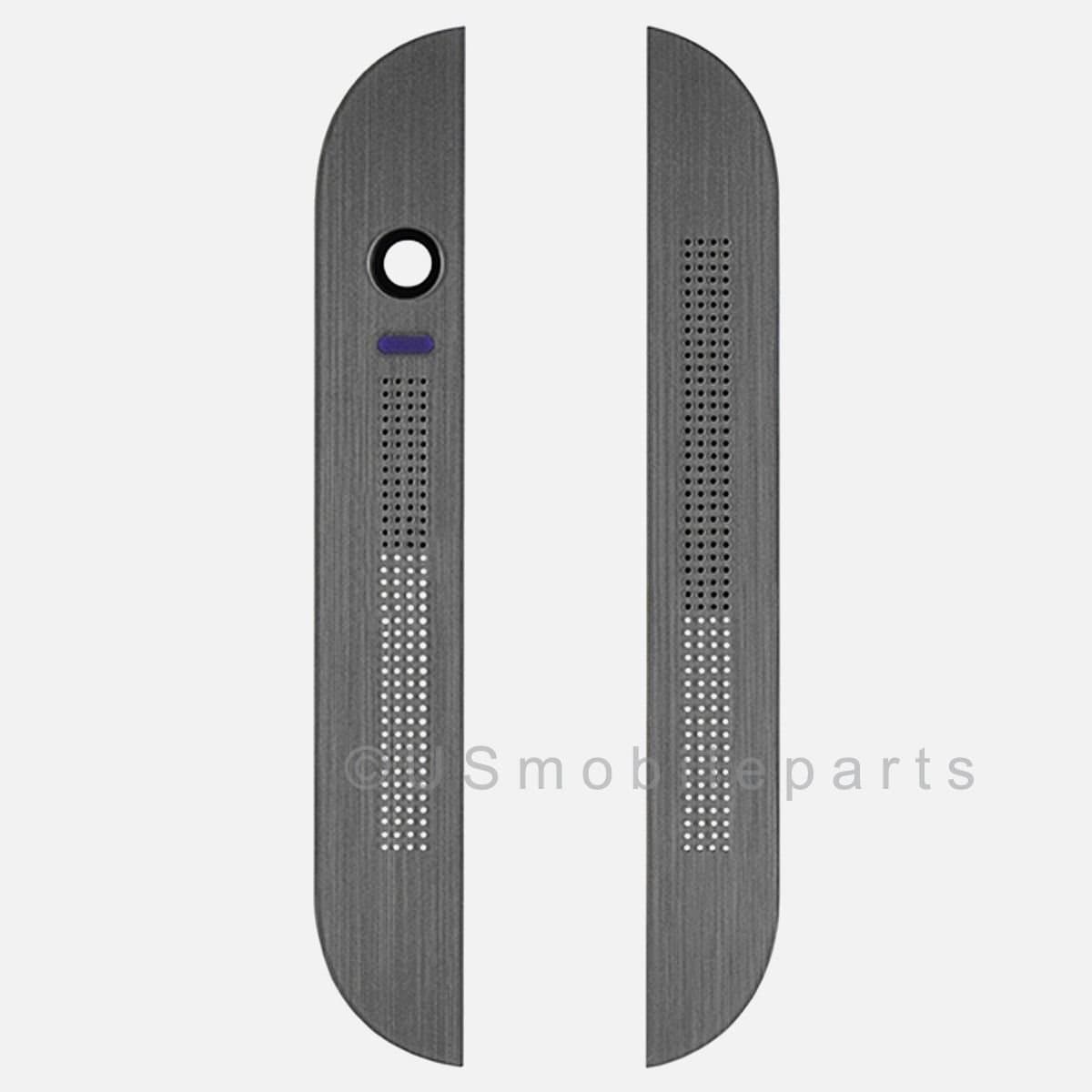 New OEM HTC One M8 831C Top & Bottom Front Cover Bezel Housing Gray