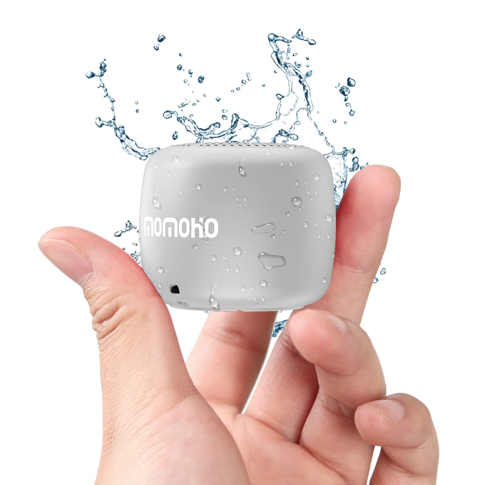 Mini Bluetooth Speaker - Portable, Pillow Speaker, Gray with Micro SD Support, TWS Pairing and Waterproof Feature