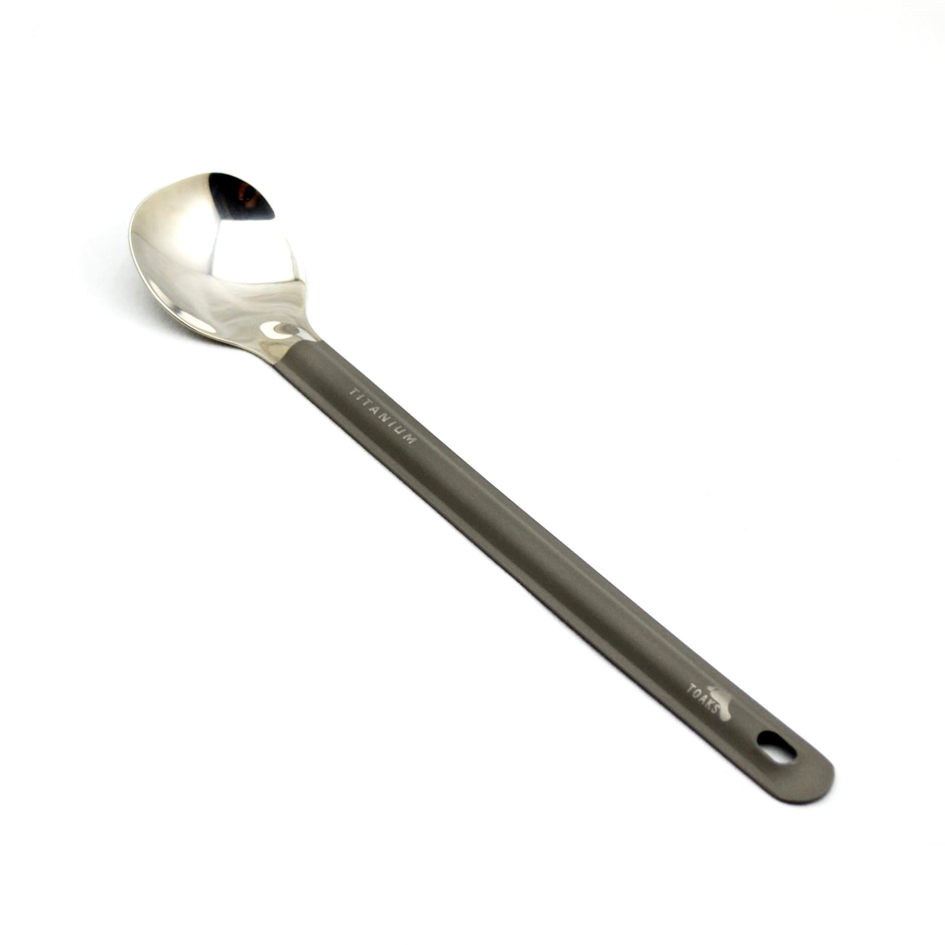 Titanium Long Handle Spoon with Polished Bowl