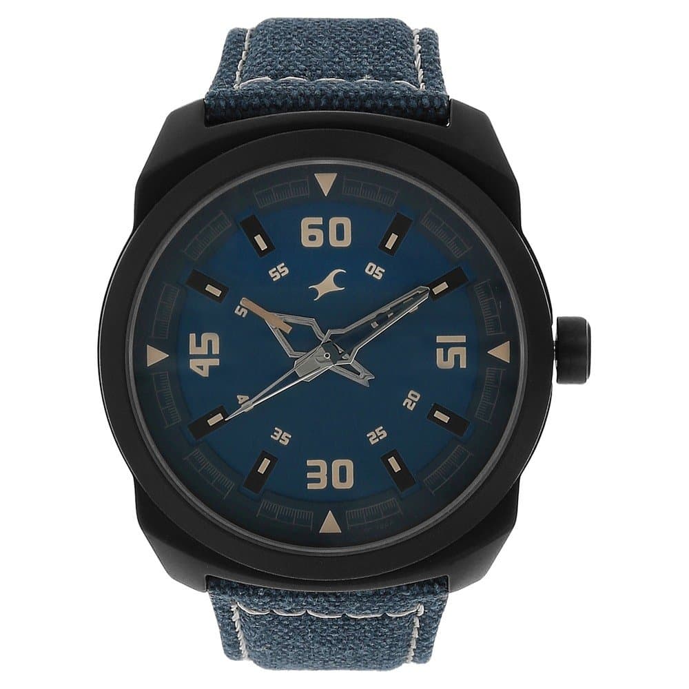 Fastrack Men's Ots Explorer Analog Blue Dial Watch