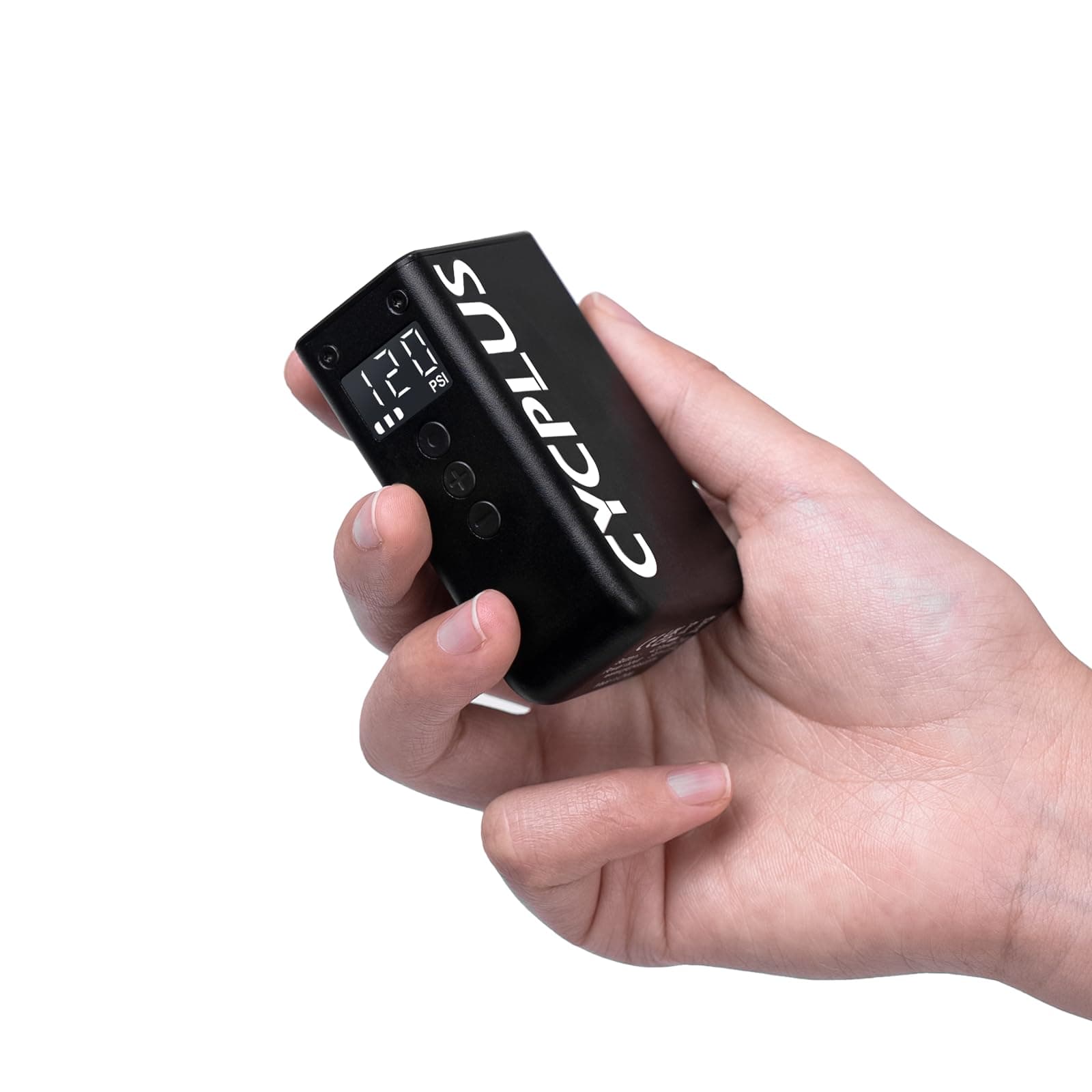 CYCPLUS Tiny Bicycle Pump with Gauge, Max 120 PSI Electric Mini Pump, Auto Stop, with Presta and Schrader Valve for E-Bike, MTB, and Road Bike AS2 PRO(2025 Updated Version)