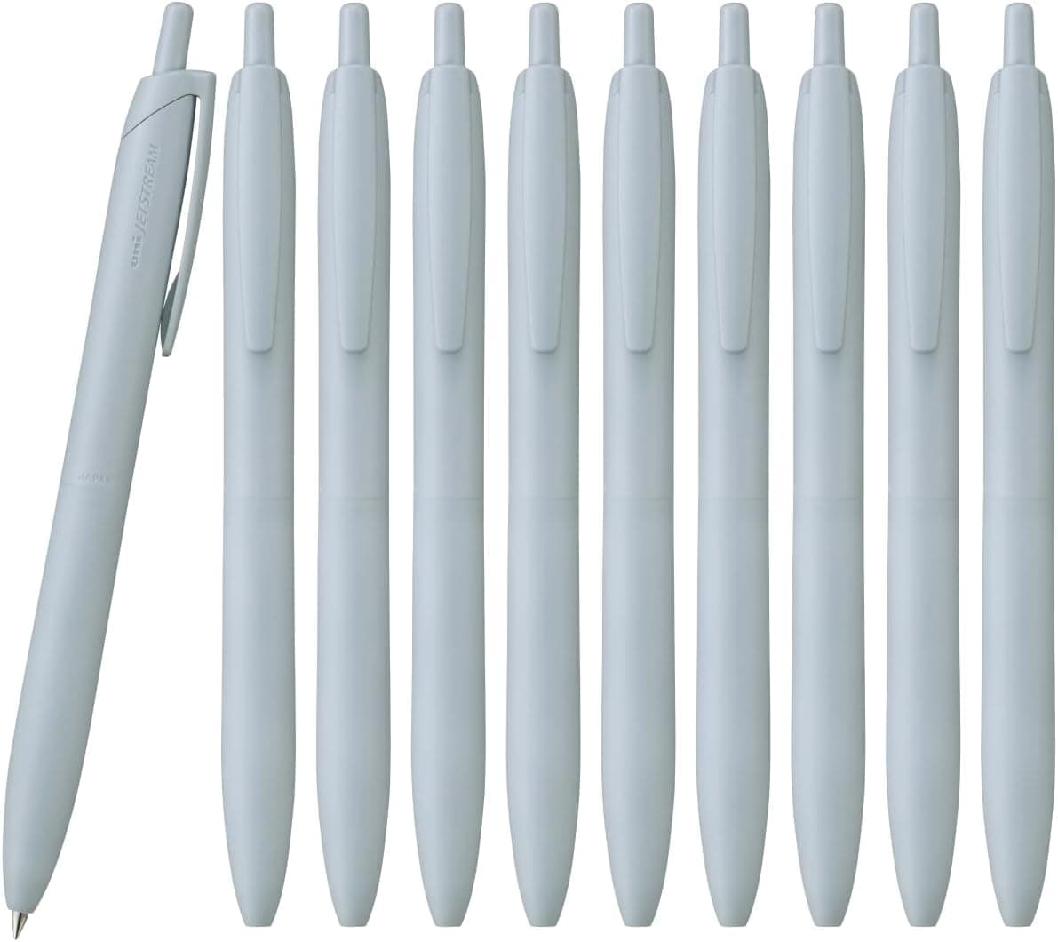 三菱鉛筆 Uni Jetstream Single Ballpoint Pen, Equipped with 0.5mm Lite Touch Ink (Black), Light Blue, SXNLS05.8, Set of 10