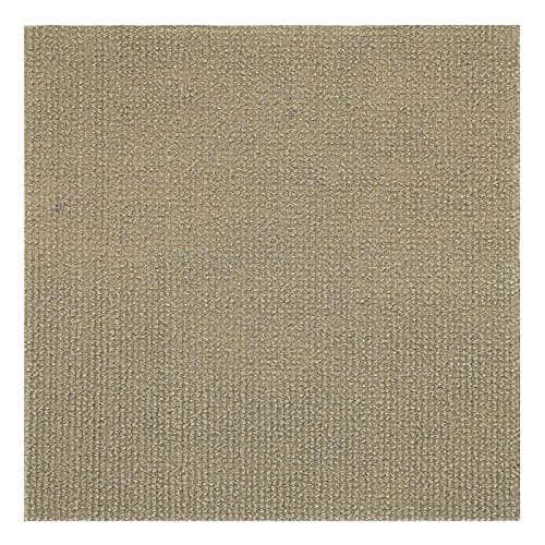 Tan/Beige Self-Adhesive Solid Carpet Tiles 12Pcs - Actual: 12" x 12"