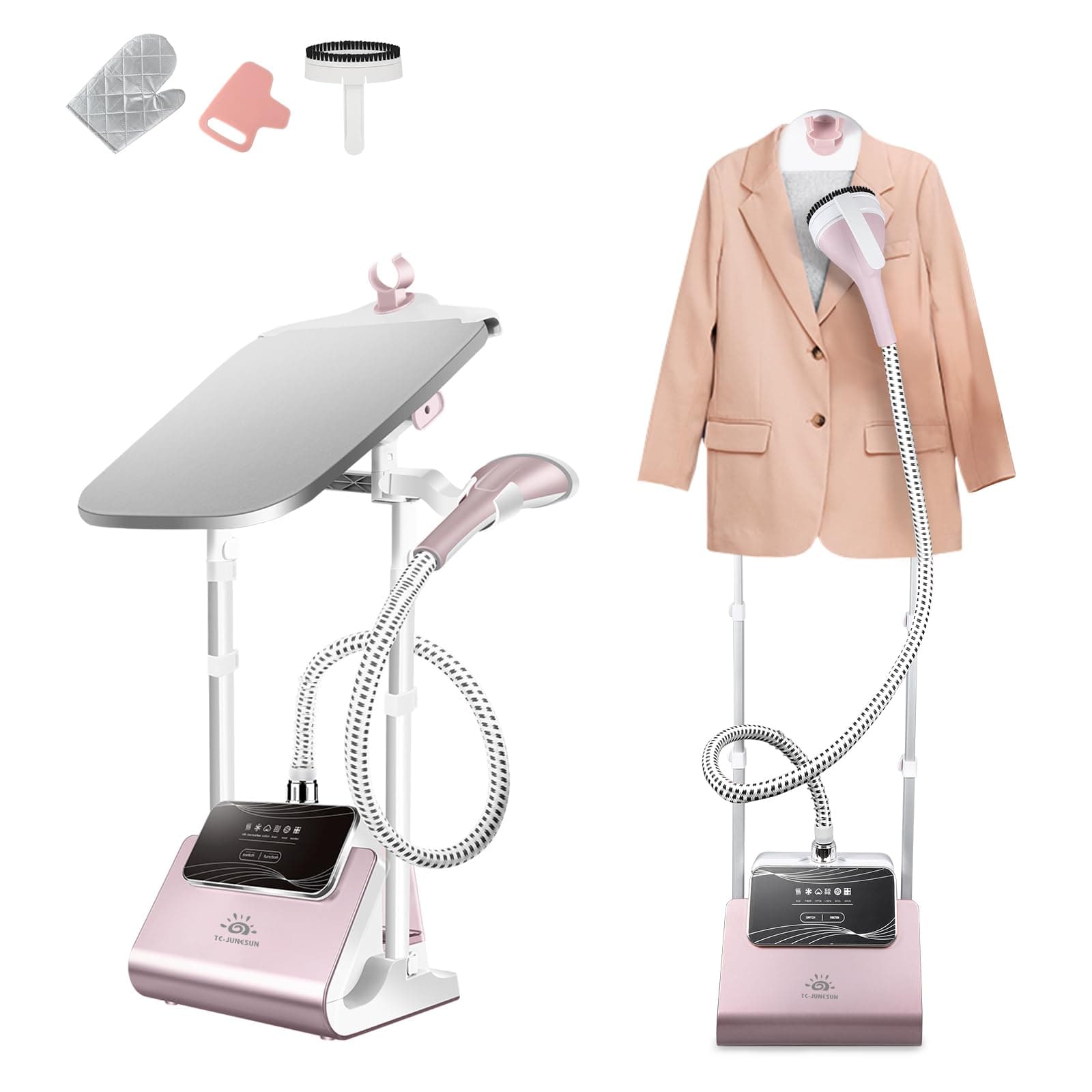 3-in-1 Steam Iron – Adjustable Angle and Height for Horizontal, Vertical, and Inclined Use, 6 Steam Levels, 2.5L Large Water Tank, 2100W Fast Heating，champagne