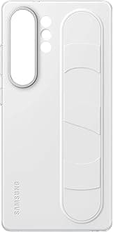 Samsung Galaxy S25 Ultra Standing Grip Phone Case, Protective Cover, Soft Touch, Kickstand, Durable Design, US Version, EF-GS938CWEGUS, White