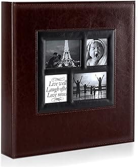 Ywlake Photo Album 4x6 1000 Pockets Photos, Extra Large Capacity Family Wedding Picture Albums Holds 1000 Horizontal and Vertical Photos Brown