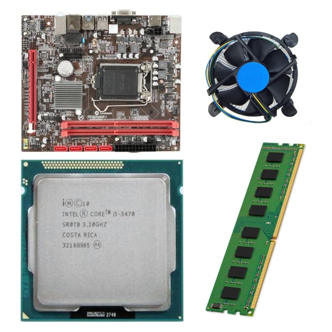 Thunderz H61 Chipset Motherboard Combo Kit with Processor i5 3470 2.90Ghz Comes with (8GB DDR3 Ram)+ Free CPU Fan (with 3 Years Warranty)
