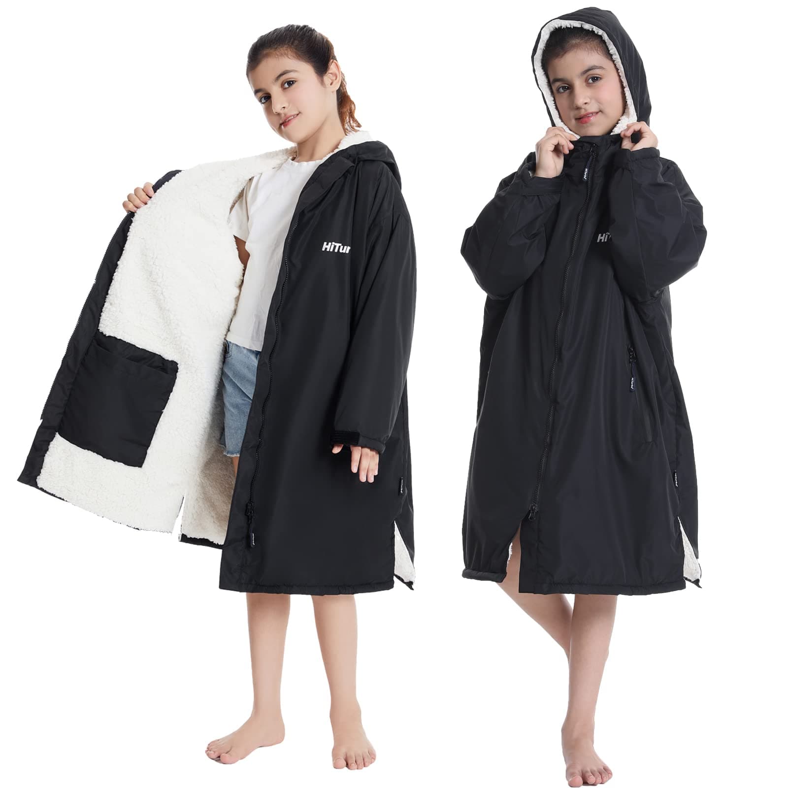 Kids waterproof swim parka-Thick lining