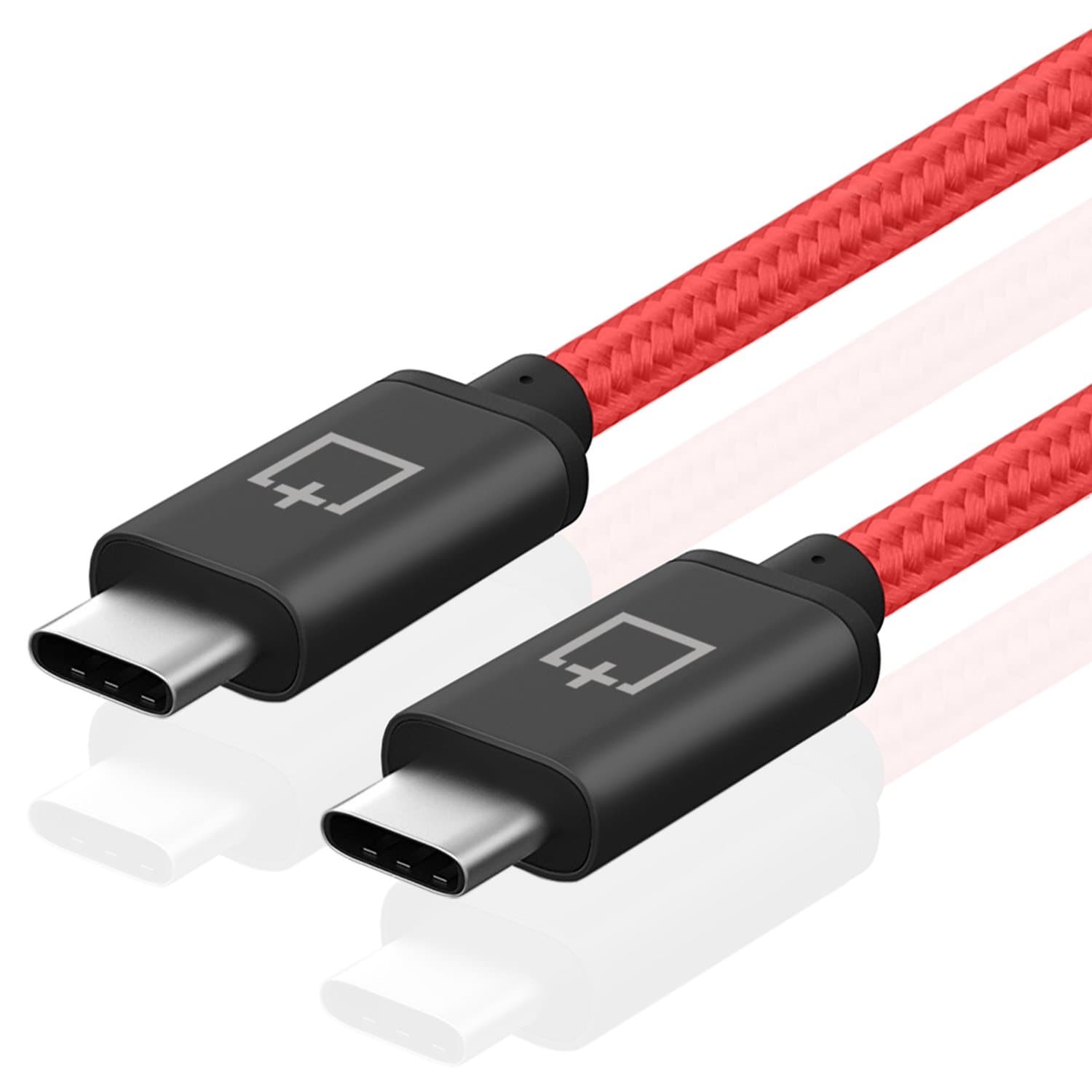 USB C to USB-C Cable, CablePlux USB Type C to Type-C 3.1 Gen1 (3.3 ft Red) Braided Cord with Power Delivery & Fast Charge for Galaxy Note 9 & S9, Google Pixel 3 XL, Huawei P20 Pro, LG V40, LG G7