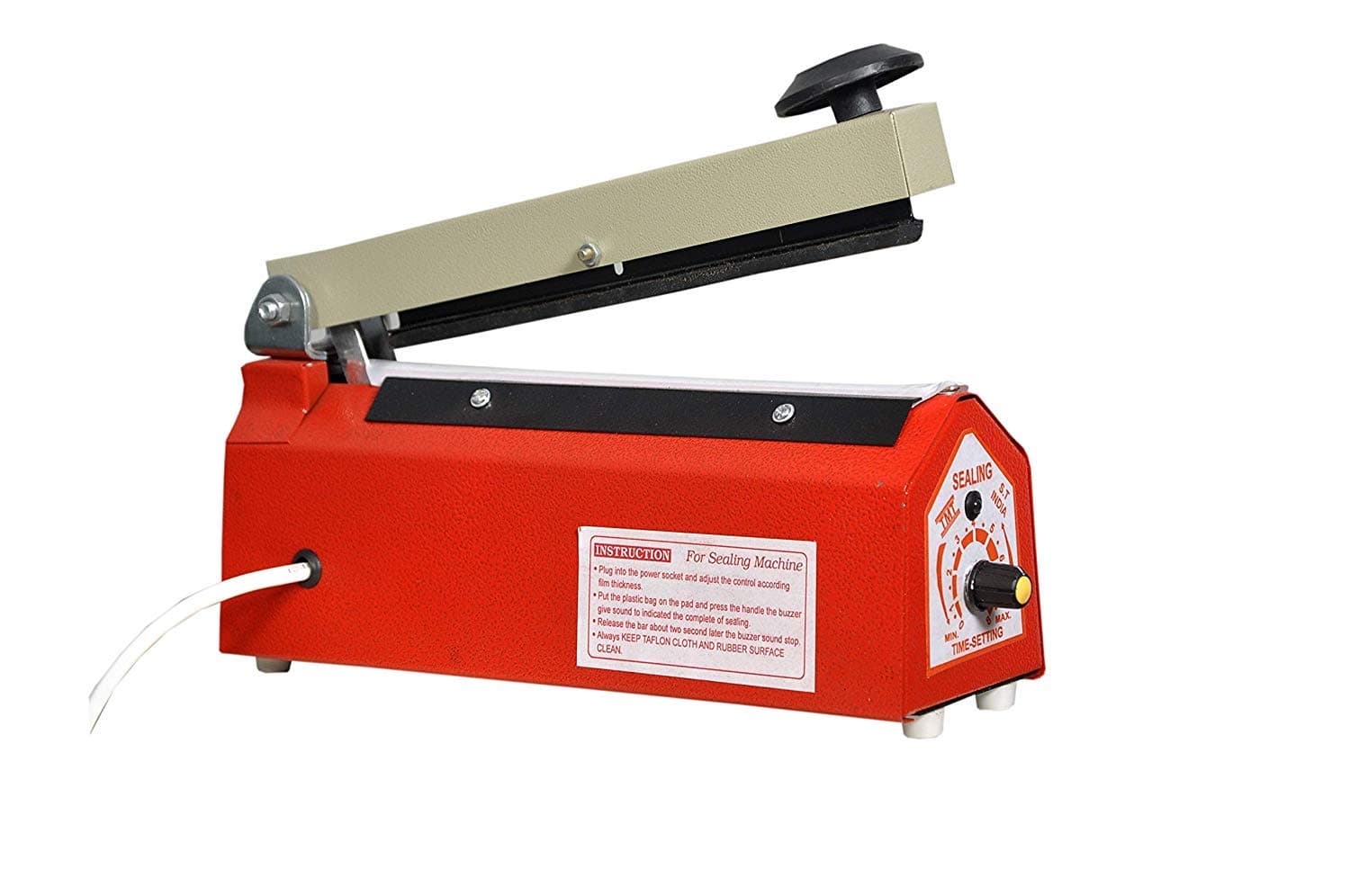 OSFT 8 Inch Hand Table Top Impulse Heat Sealer Machine with Time Adjustment Facility for Plastic Pouch Packing