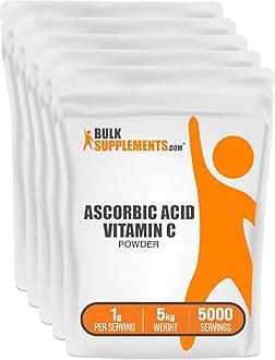 BulkSupplementsCOM Ascorbic Acid Powder - Vitamin C Powder, Pure Vitamin C Ascorbic Acid, 1000mg Vitamin C - Powdered Vitamin C, Food Grade & Gluten Free - 1000mg per Serving, 5kg (11 lbs)