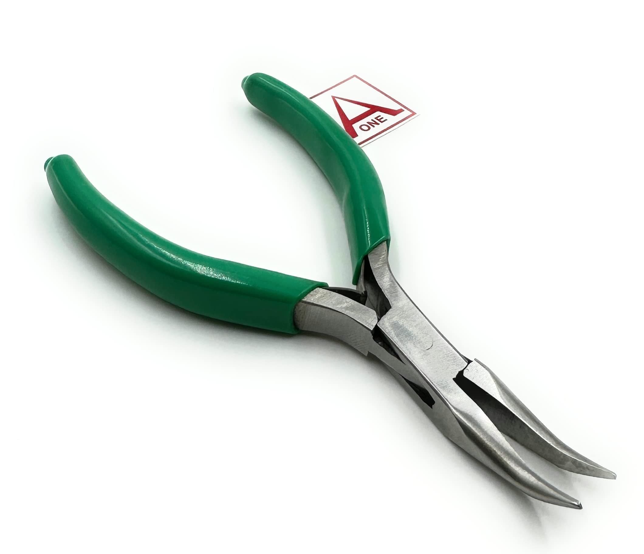 Aone Bent Chain Nose Half Round Steel Value Plier Multipurpose for Jewellery Making, Wire Wrapping, Beading Jewellery, Model Making & Hobby Crafts DIY