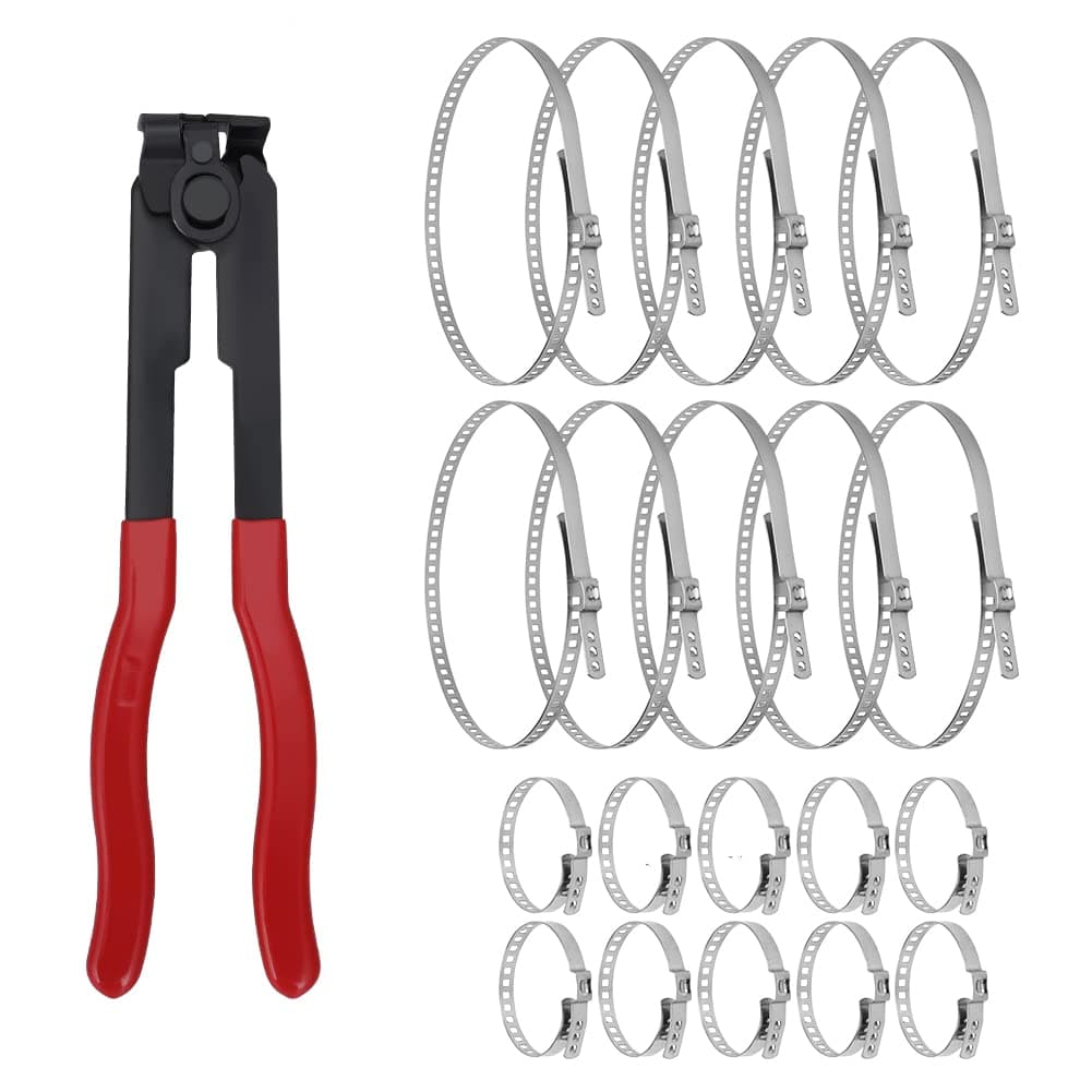 For Auto/ATV CV Joint Axle Boot Clamp Pliers Tool with 20 Crimp Bands -Ear Type Extension For Most Cars