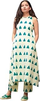 Leriya FashionWomen Rayon Knee Length Kurta Pant Set