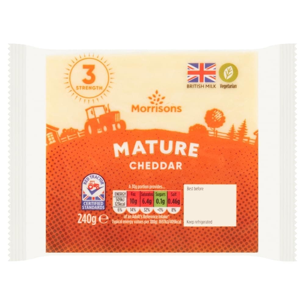 Morrisons Mature White Cheddar 240g