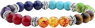 Jovivi 7 Chakras Bracelet Reiki Natural Gemstone Healing Balancing