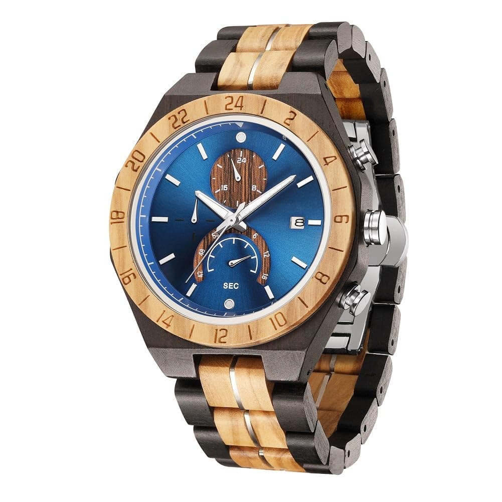 Stylish Multifunction Wooden Watch