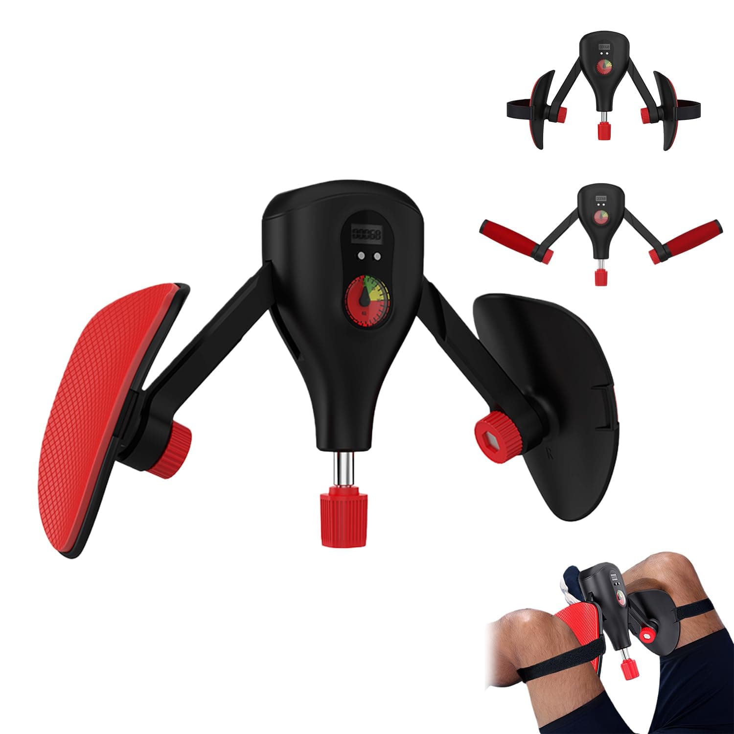 DMG Thigh Master Trainer with Digital Counter - Adjustable Inner Thigh Toner for Home Workout, Leg & Hip Fitness Equipment with Resistance Bands, Portable Exercise Gear for Lower Body Training