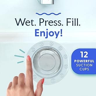 SlipX Solutions Bottomless Bath Overflow Drain Cover Adds Inches of Water to Tub for Warmer, Deeper Bath (Clear, 4" Diameter)