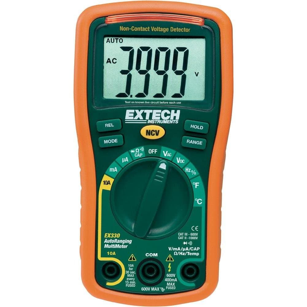 EX330 Autoranging Mini Multimeter with NCV and Type K Temperature