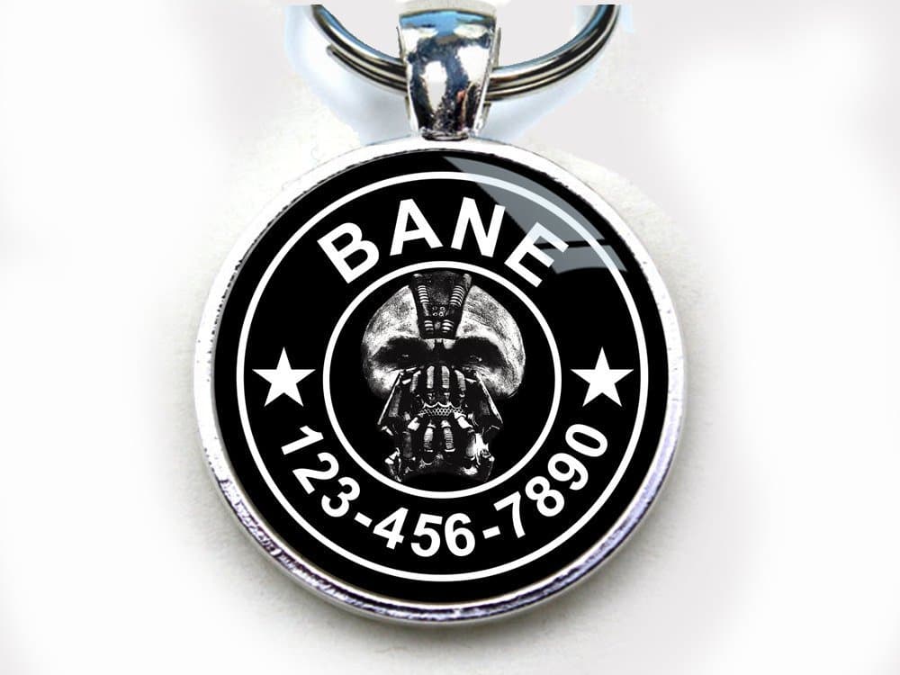 Bane Custom Pet ID Tag Dog tag cat Single Side Metal Tray (Small 1")